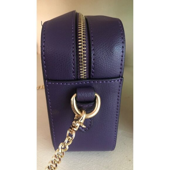 COPY - VALENTINO Babette Studded Leather Chain Strap Camera Bag Blackberry Purp… - Picture 8 of 16